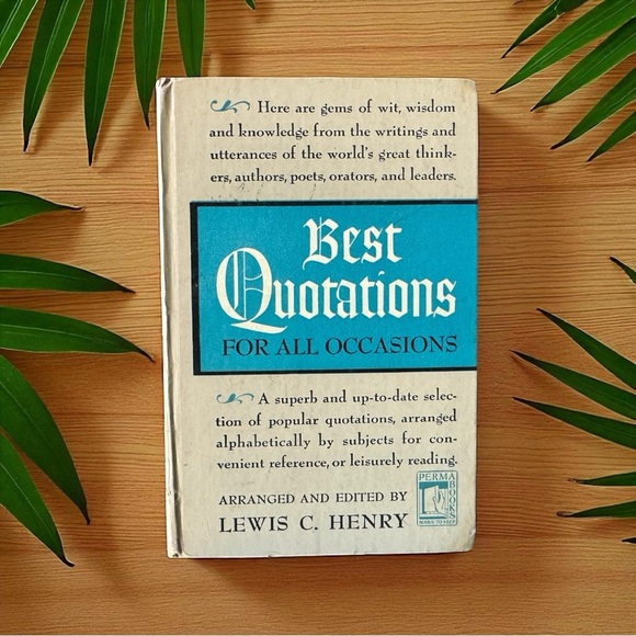 Vintage 1948 Best Quotations for All Occasions | Perma Books Hardcover - Picture 1 of 8